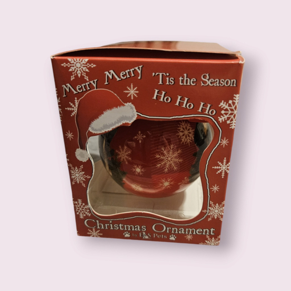 E&S Pets Pug Christmas Ornament Red White (NEW) - Picture 2 of 7